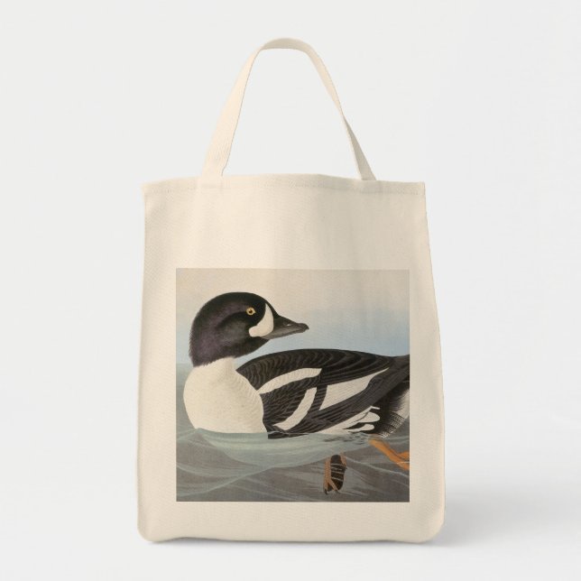 Tote Bag Audubon : Le Goldeneye de la brouette (Devant)