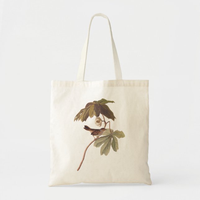 Tote Bag Audubon Oiseau de Bruant sur Mandrake sauvage (Devant)