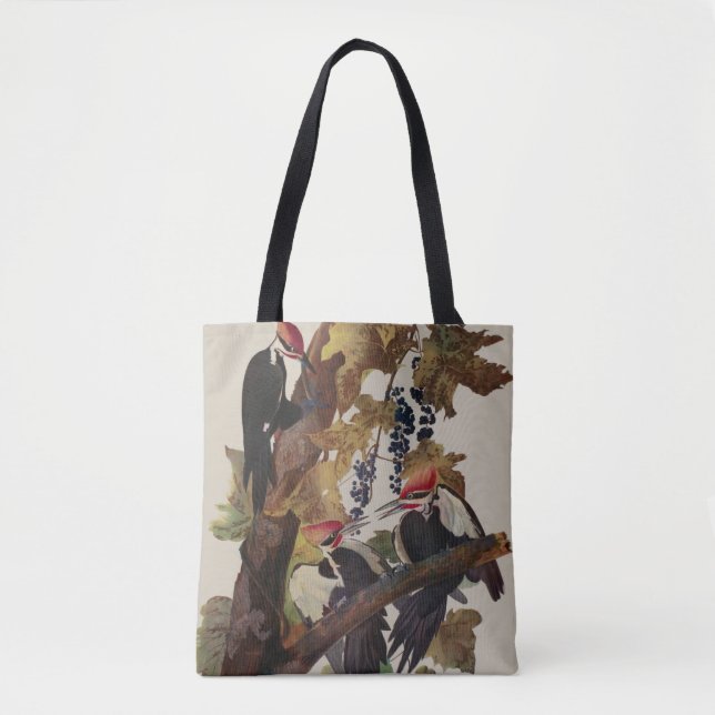 Tote Bag Audubon Peinture d'Oiseaux Pic Pilé (Devant)