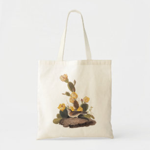 Tote Bag Audubon Vesper Sparrow et Prickly Pear Cactus