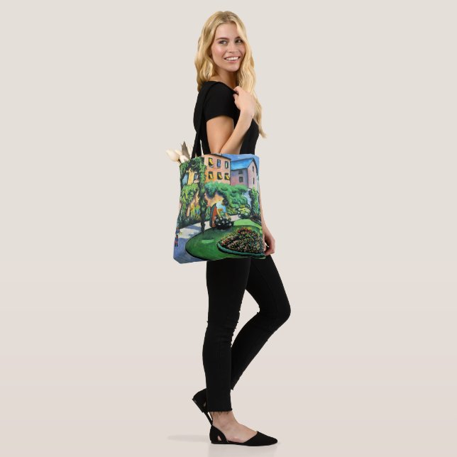 Tote Bag Auguste Macke - Gartenbild, peinture populaire, (Sur le modèle)