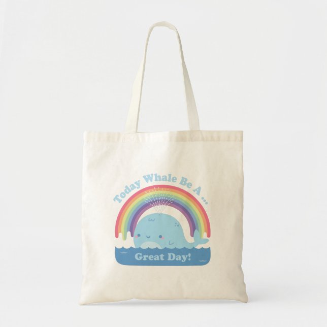 Tote Bag Aujourd'Hui Baleine Être Un Grand Jour Pun, Plutôt (Devant)