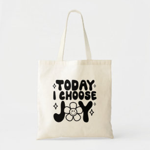 Tote Bag Aujourd'hui je choisis Joy, Retro Super style Vint