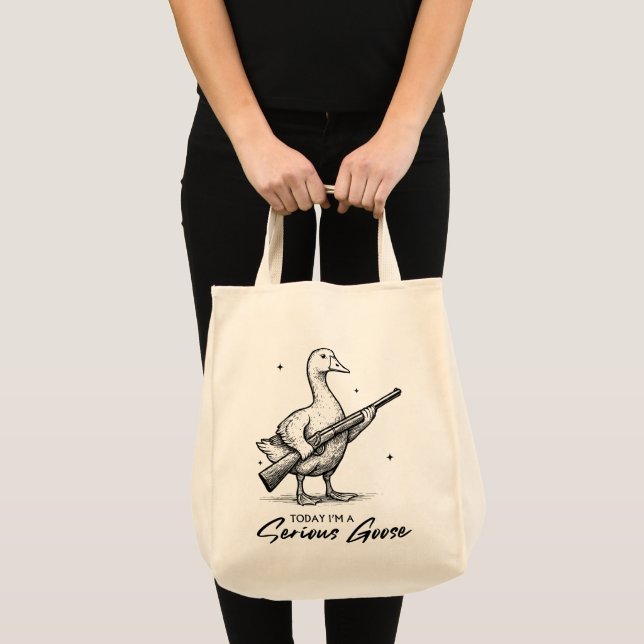 Tote Bag Aujourd'hui, je suis une grande oie amoureuse avec (Devant (produit))