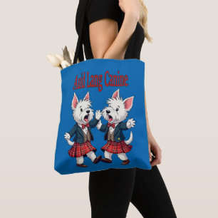 Tote Bag Auld Lang Canine West Highland Terrier Ceilidh