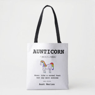 Tote Bag Aunticorn de la plus grande définition de tante