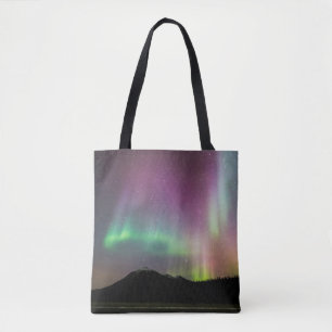 Tote Bag Aurora Borealis Alaska Brooks Range, Alaska