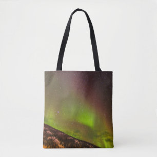 Tote Bag Aurora Borealis Montagnes Fairbanks Alaska