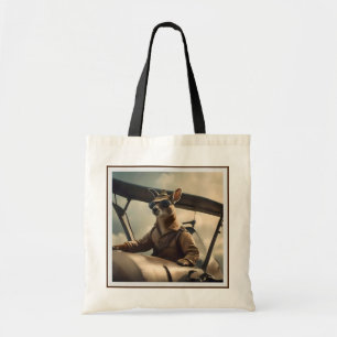 Tote Bag Aussie Kangaroo Avion Pilote,