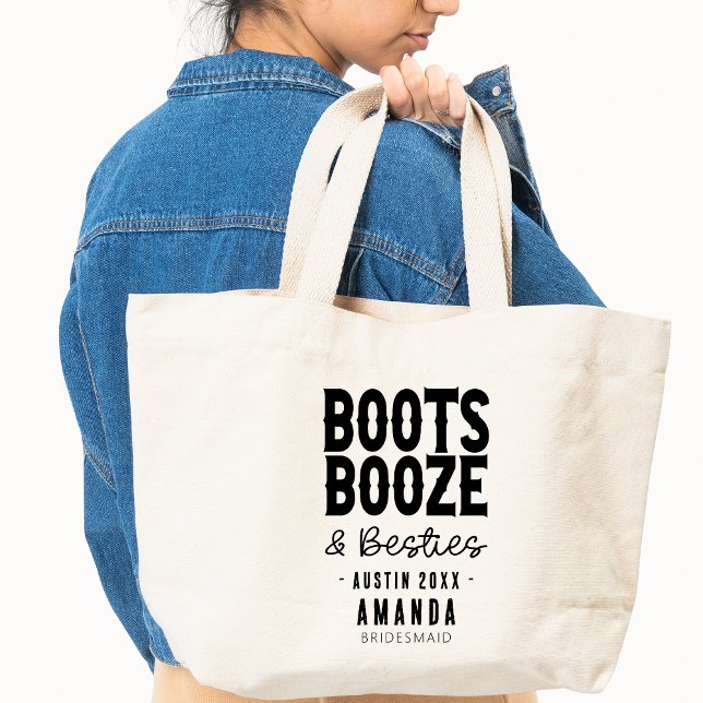 Tote Bag Austin Bachelorette Boot Boze Besoins Custom (Créateur téléchargé)