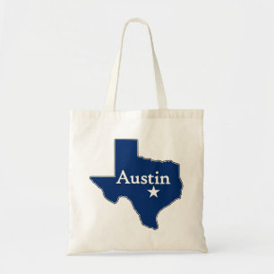 Tote Bag Austin, Texas Map Lone Star State Capital Texan