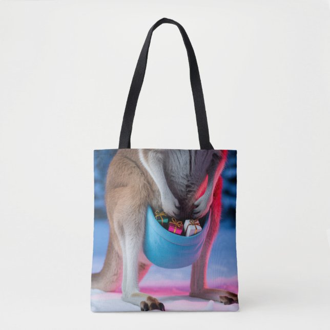 Tote Bag Australian Kangaroo Pouch Christmas Holiday Gifts (Devant)