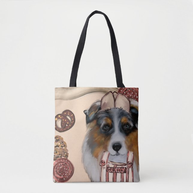 TOTE BAG AUSTRALIAN SHEPHERD (Devant)