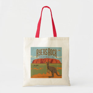Tote Bag Australie   Ayers Rock Kangaroos