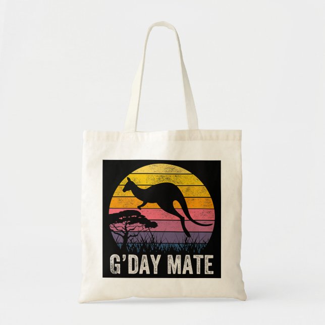 Tote Bag Australie G-day Mate Funny Kangaroo Australian Sym (Devant)