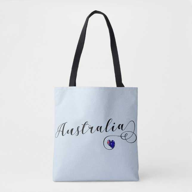 Tote Bag Australie Heart Grocery Bag, Australie (Devant)