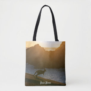 Tote Bag Australie Kangaroo Sunset Photo