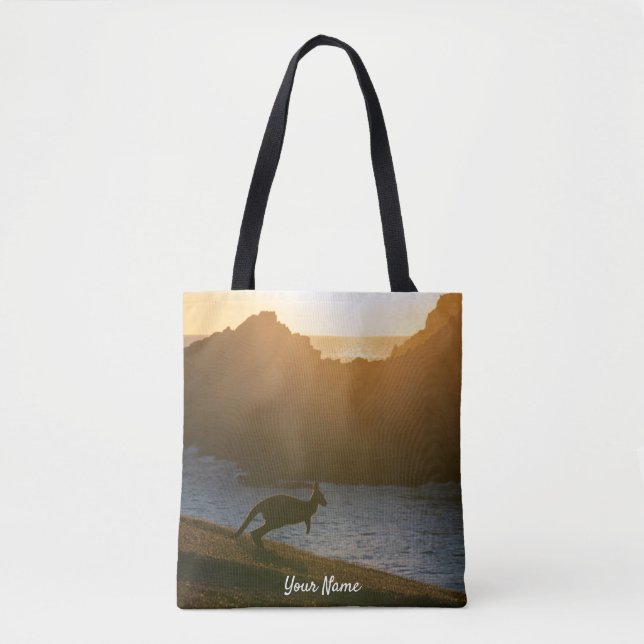 Tote Bag Australie Kangaroo Sunset Photo (Devant)