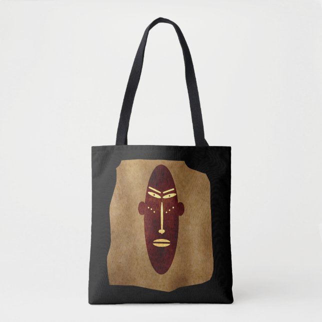 Tote Bag Authentique art facial tribal aborigène abstrait (Devant)