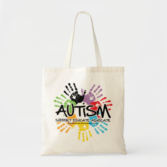 Tote Bag Autisme Handprint (Devant)