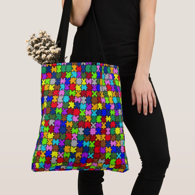 Tote Bag Autistic Jigsaw (De près)
