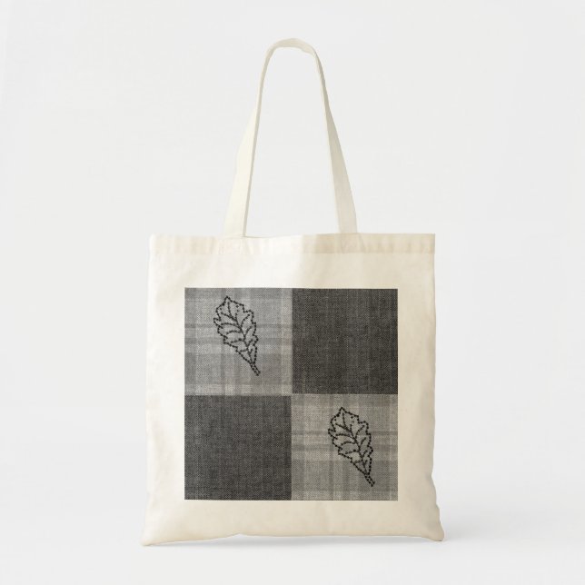 Tote Bag Automne 4 coins Tons gris (Devant)