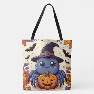 Tote Bag Automne/automne/araignée/sorcière/halloween