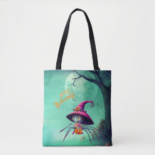 Tote Bag Automne/automne/araignée/sorcière/halloween