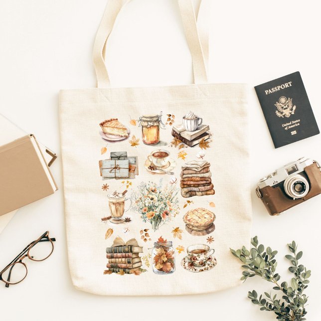 Tote Bag Automne Automne Favori Motif esthétique essentiel (In situ)