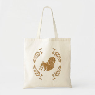 Tote Bag Automne Automne Style Timbre Thématique Écureuil