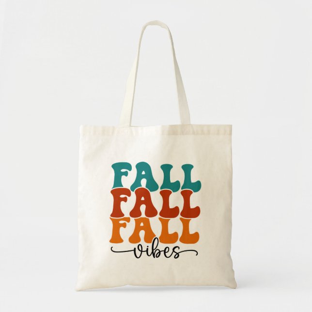 Tote Bag Automne Automne Vibes Automne Calligraphie Script (Devant)