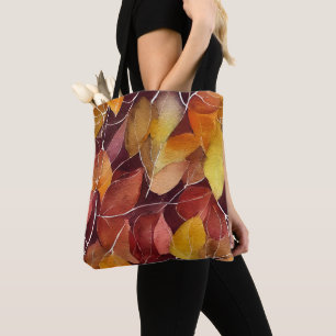 Tote Bag Automne Feuilles Motif