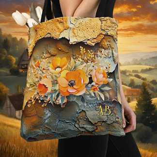Tote Bag Automne floral Abstrait lunaire