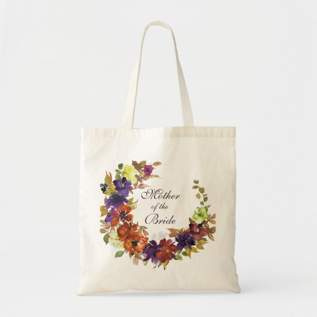 Tote Bag Automne Floral Mère de la mariée Mariage (Devant)