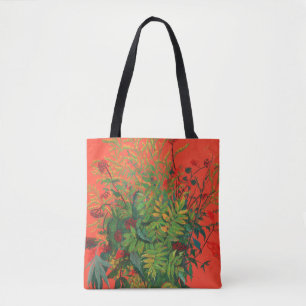 Tote Bag Automne Floral Rowan Feuilles, Aînés Berries sur O
