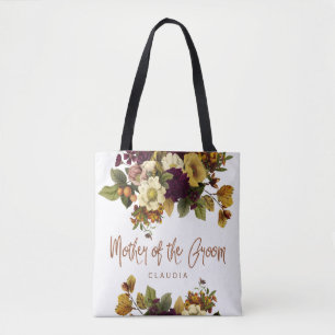 Tote Bag Automne mariage floral moderne mère du marié