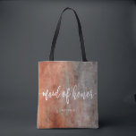 Tote Bag Automne Orange Grey Maid of Honor Monogramme<br><div class="desc">Automne Orange Grey Aquarelle Design simple et moderne. Parfait pour les mariages d'automne ou d'hiver Monogramme Maid of Honor sacs fourre-tout Avec une police de caractères à la main à la mode. ~ Regardez ma boutique pour voir toute la collection de mariages avec ce design!</div>