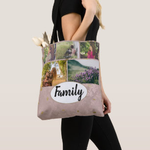 Tote Bag Automne rose d'or de photo de famille faite sur