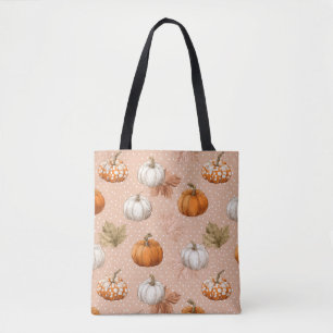 Tote Bag Automne Rustic Harvest - Citrouille et Feuille