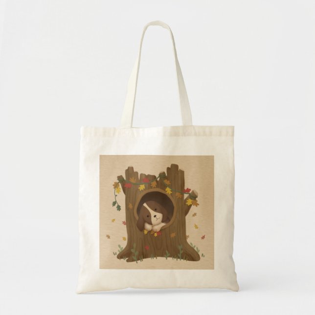 Tote Bag Automne stupéfiant : Beagle (Devant)