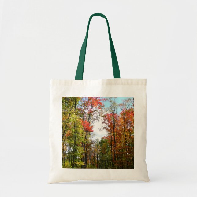 Tote Bag Automnes Arbres et Ciel bleu Automne Photographie  (Devant)