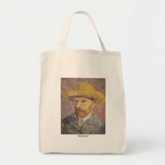 Tote Bag Autoportrait avec un chapeau de paille par Vincent