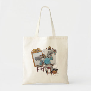 Tote Bag Autoportrait triple de Velociraptor