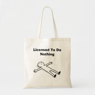 Tote Bag Autorisé à ne rien faire de drôle Stick Figure