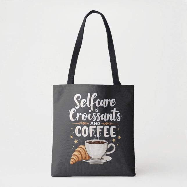 Tote Bag Autosoins est Croissant et Café Café Patesry (Devant)