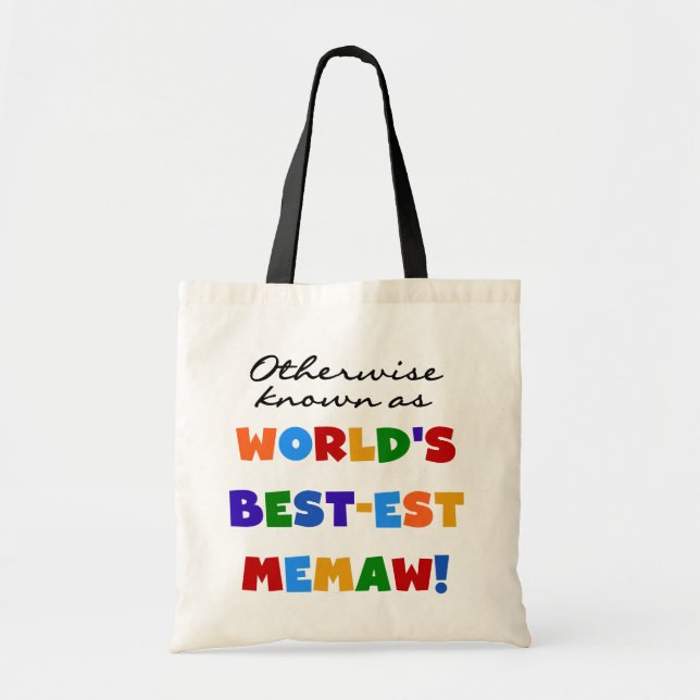 Tote Bag Autrement connu comme Meilleur-est Memaw du monde (Devant)