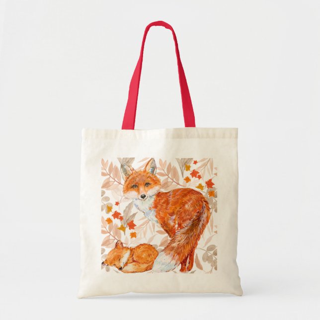 Tote Bag Autumn Fox Recyclable Fourre-tout (Devant)