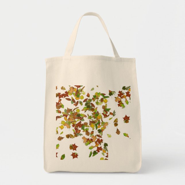 TOTE BAG AUTUMN LEAVES, FALL STYLE (Devant)