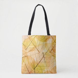 Tote Bag Autumn Leaves yellow and orange Background - trans