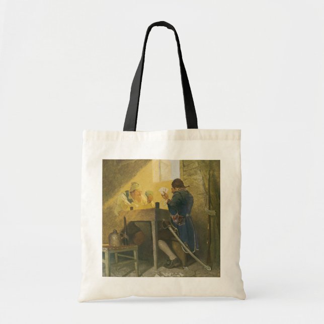 Tote Bag Aux Cartes dans la cage de Cluny par NC Wyeth (Devant)